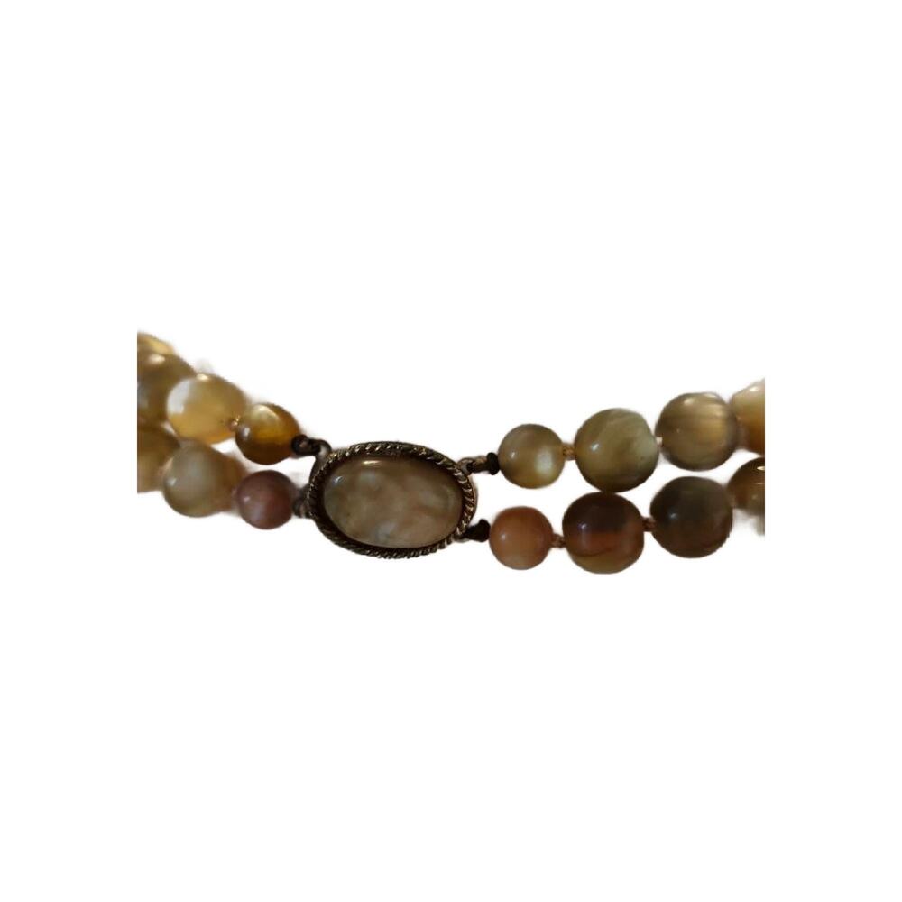 Vintage Lucite Beaded Two Strand Necklace - Picture 2 of 10